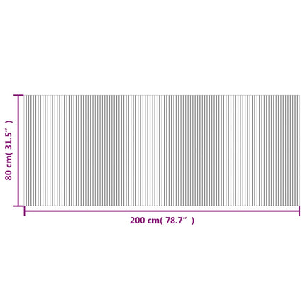 Matta rektangulär svart 80x200 cm bambu