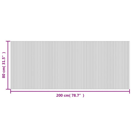 Matta rektangulär grå 80x200 cm bambu