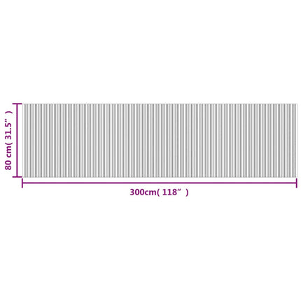 Matta rektangulär ljus naturlig 80x300 cm bambu