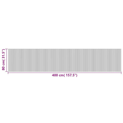 Matta rektangulär svart 80x400 cm bambu