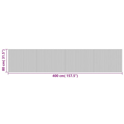 Matta rektangulär ljus naturlig 80x400 cm bambu