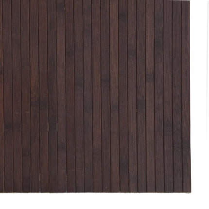 Matta rektangulär mörkbrun 80x400 cm bambu
