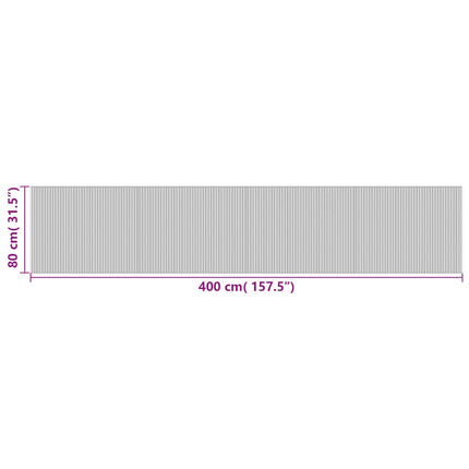 Matta rektangulär mörkbrun 80x400 cm bambu
