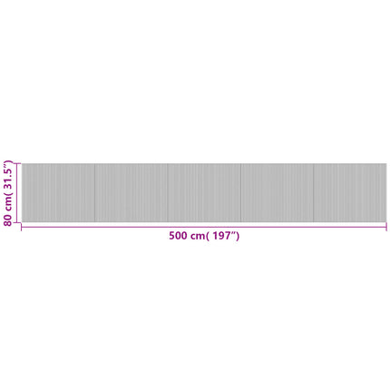 Matta rektangulär ljus naturlig 80x500 cm bambu