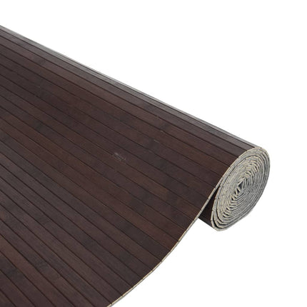 Matta rektangulär mörkbrun 80x500 cm bambu