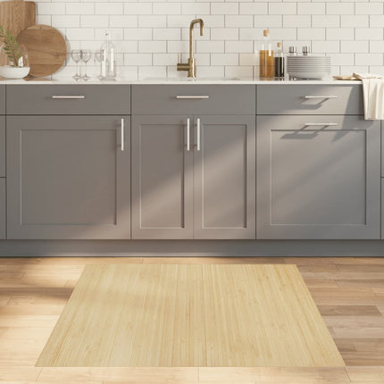 Matta rektangulär ljus naturlig 100x100 cm bambu