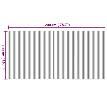 Matta rektangulär naturlig 100x200 cm bambu