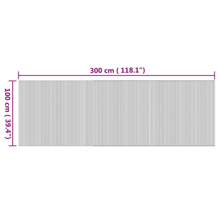 Matta rektangulär naturlig 100x300 cm bambu
