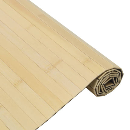 Matta rektangulär ljus naturlig 100x300 cm bambu
