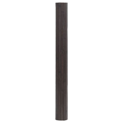 Matta rektangulär mörkbrun 100x300 cm bambu