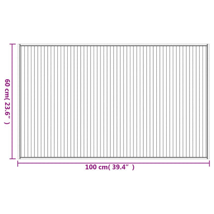 Matta rektangulär svart 60x100 cm bambu