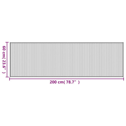 Matta rektangulär mörkbrun 60x200 cm bambu