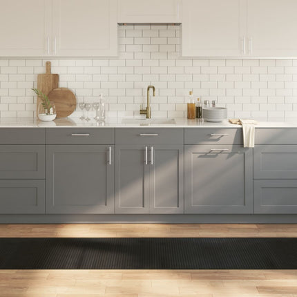 Matta rektangulär svart 60x400 cm bambu