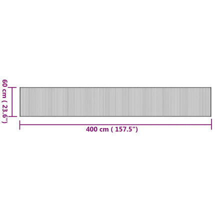 Matta rektangulär naturlig 60x400 cm bambu