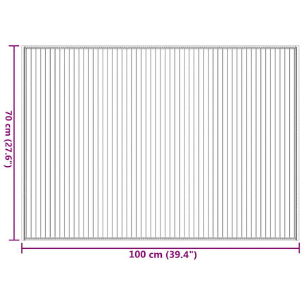 Matta rektangulär brun 70x100 cm bambu