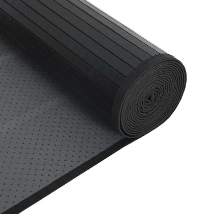 Matta rektangulär svart 70x200 cm bambu