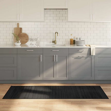Matta rektangulär svart 70x200 cm bambu