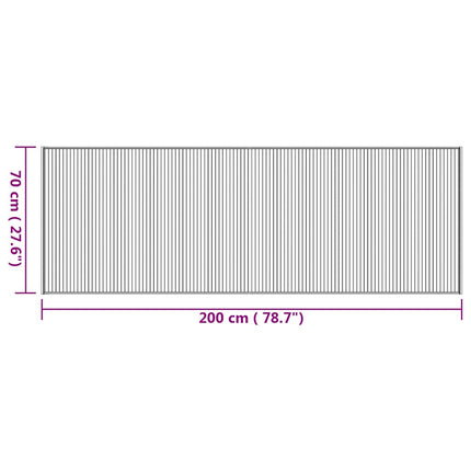 Matta rektangulär naturlig 70x200 cm bambu