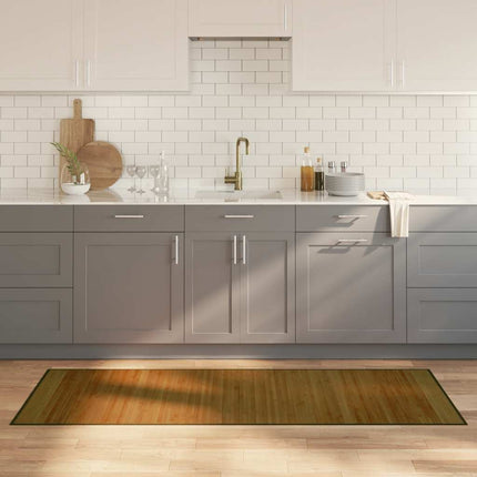 Matta rektangulär brun 70x200 cm bambu