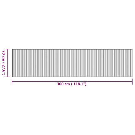 Matta rektangulär naturlig 70x300 cm bambu