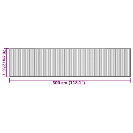 Matta rektangulär brun 70x300 cm bambu