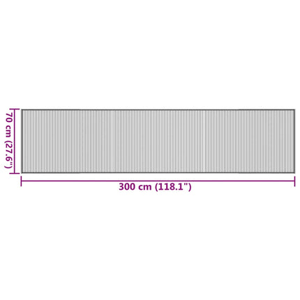 Matta rektangulär mörkbrun 70x300 cm bambu