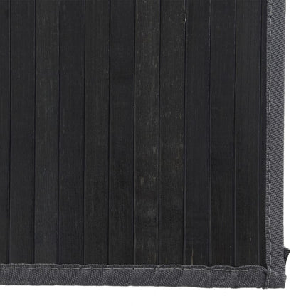 Matta rektangulär svart 80x100 cm bambu