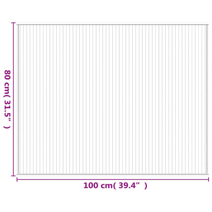 Matta rektangulär svart 80x100 cm bambu