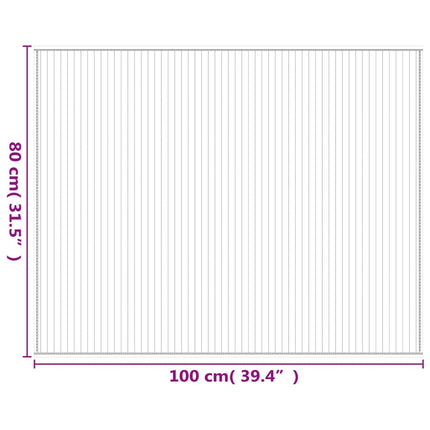 Matta rektangulär grå 80x100 cm bambu