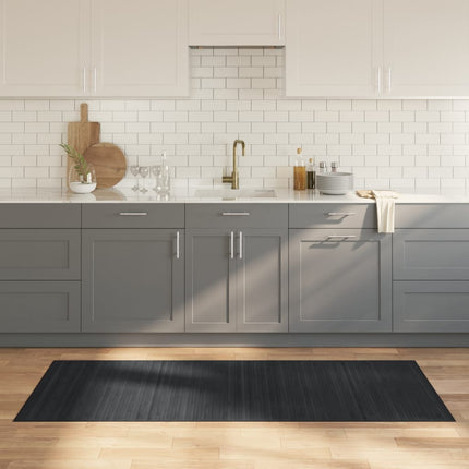 Matta rektangulär grå 80x200 cm bambu