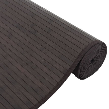 Matta rektangulär mörkbrun 80x200 cm bambu