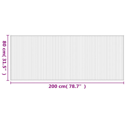 Matta rektangulär mörkbrun 80x200 cm bambu