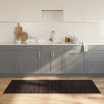 Matta rektangulär mörkbrun 80x200 cm bambu