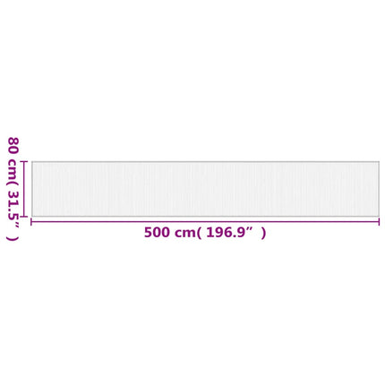 Matta rektangulär mörkbrun 80x500 cm bambu