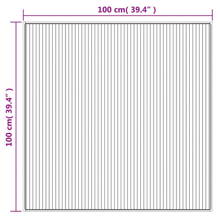 Matta fyrkantig svart 100x100 cm bambu