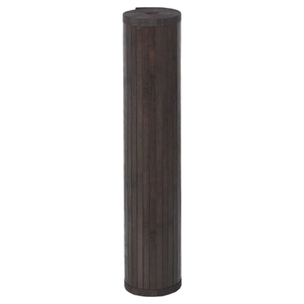 Matta fyrkantig mörkbrun 100x100 cm bambu