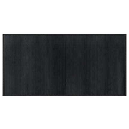 Matta rektangulär svart 100x200 cm bambu