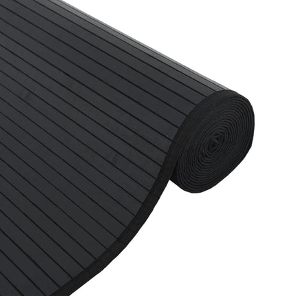 Matta rektangulär svart 100x300 cm bambu