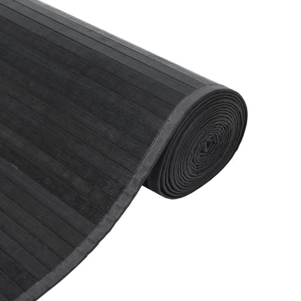 Matta rektangulär grå 100x300 cm bambu