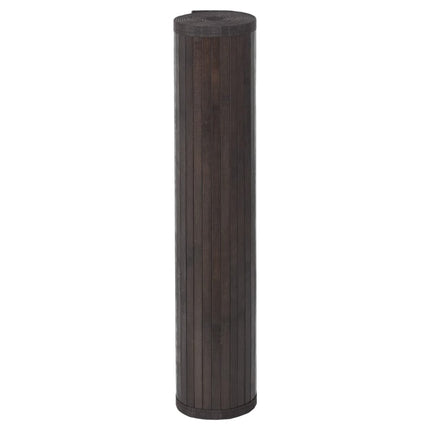 Matta rektangulär mörkbrun 100x300 cm bambu