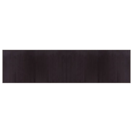 Matta rektangulär mörkbrun 100x400 cm bambu