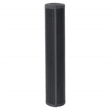 Matta rektangulär grå 100x500 cm bambu