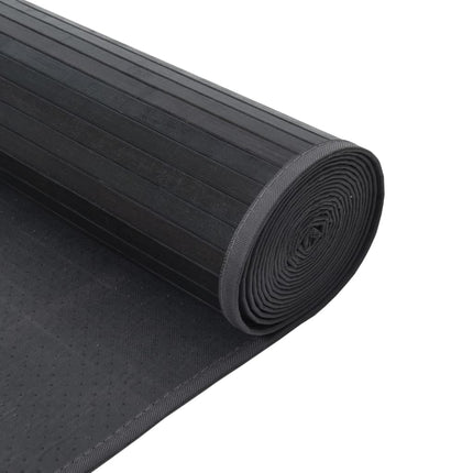 Matta rektangulär grå 100x500 cm bambu