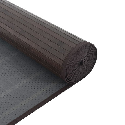 Matta rektangulär mörkbrun 100x500 cm bambu