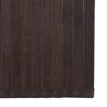 Matta rektangulär mörkbrun 100x500 cm bambu