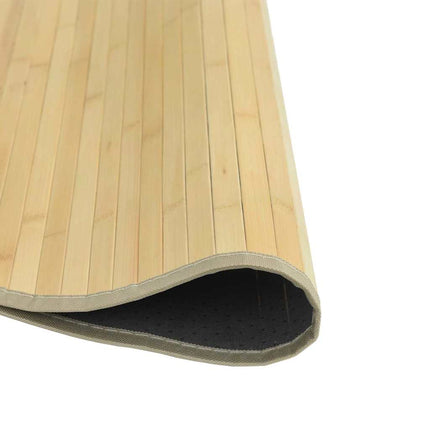 Matta rund ljus naturlig 60 cm bambu