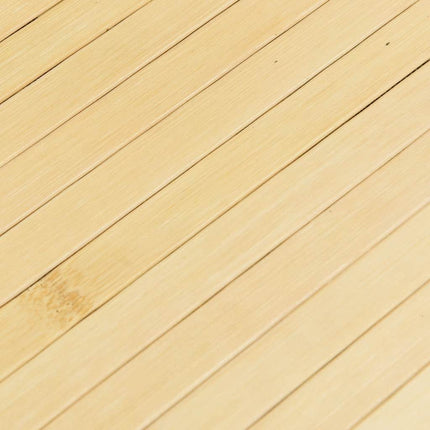 Matta rund ljus naturlig 60 cm bambu