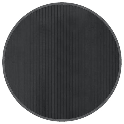 Matta rund grå 60 cm bambu