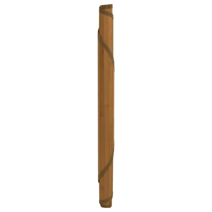 Matta rund brun 80 cm bambu