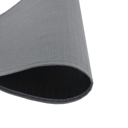 Matta rund grå 80 cm bambu